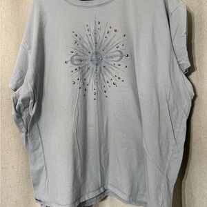 Torrid Blue/Green Stud Detail Tee